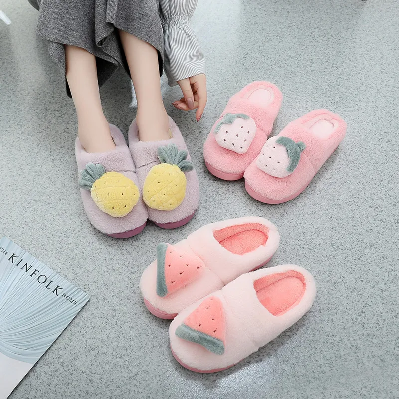 Indoor Warm Women Slippers Panda Plush Cute Female Girl Nonslip Memory Foam Cotton House |
