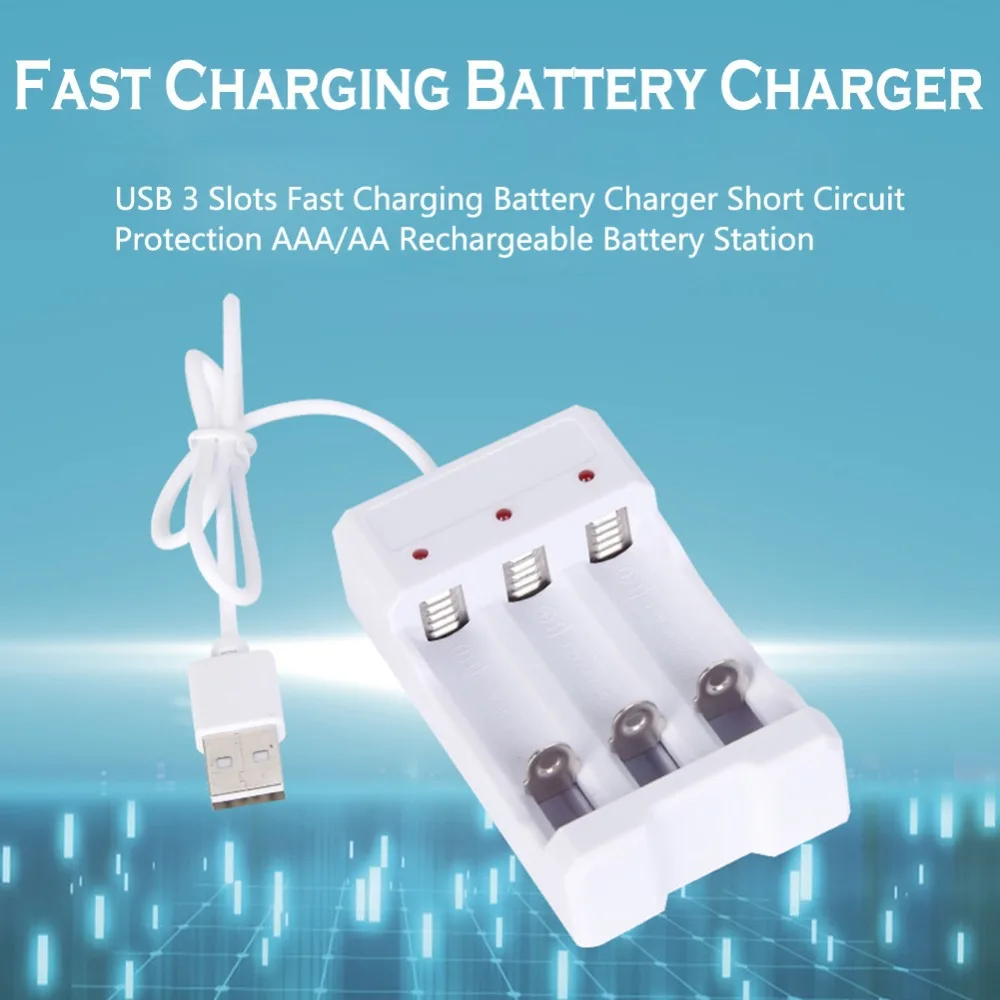 AAA 2/3/4 usb-разъемы Батарея Зарядное устройство быстрой зарядки защита от короткого замыкания Защита от ААА и АА Перезаряжаемые Батарея станция высокое качество