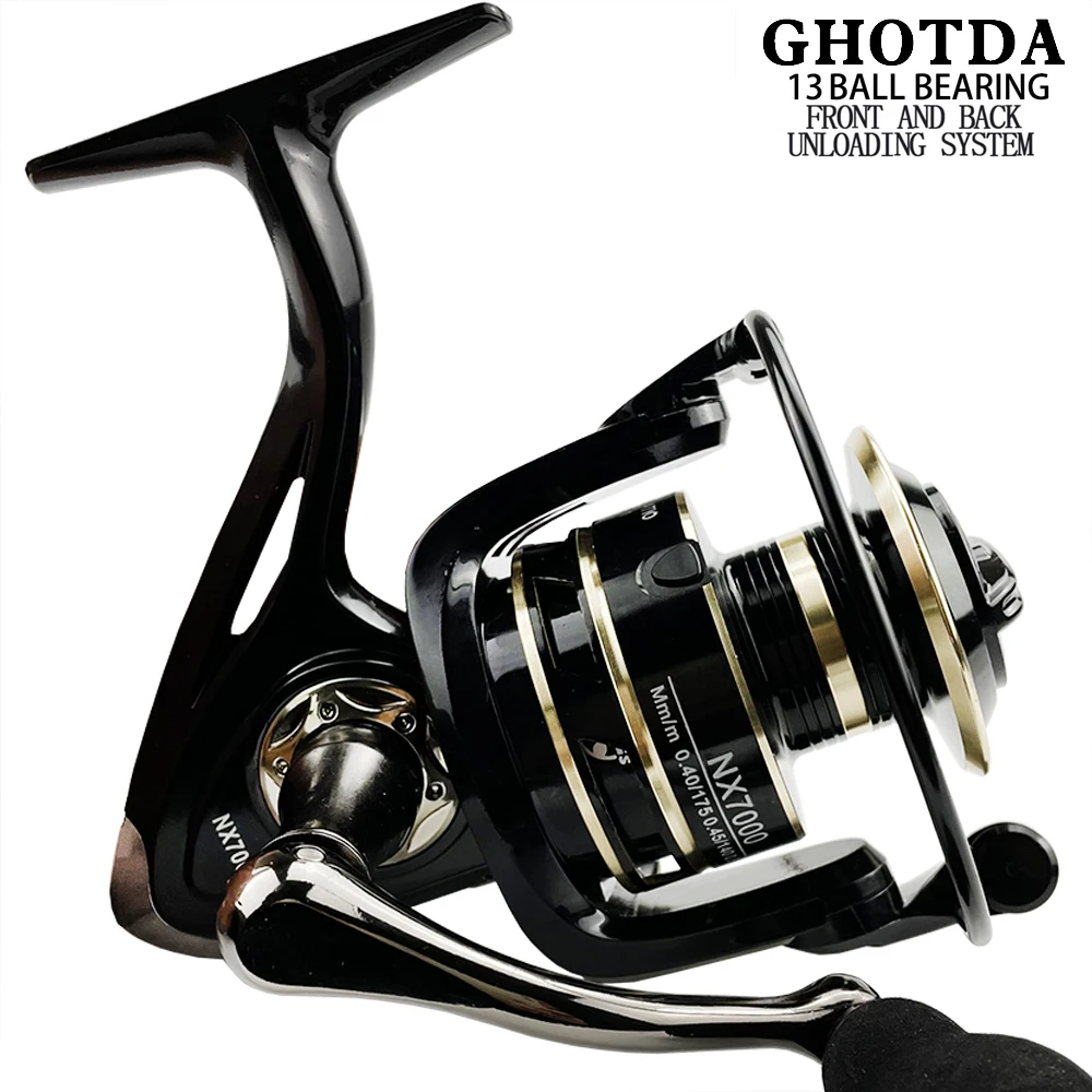 Рыболовная катушка GHOTDA металлическая для спиннинга из нержавеющей стали с