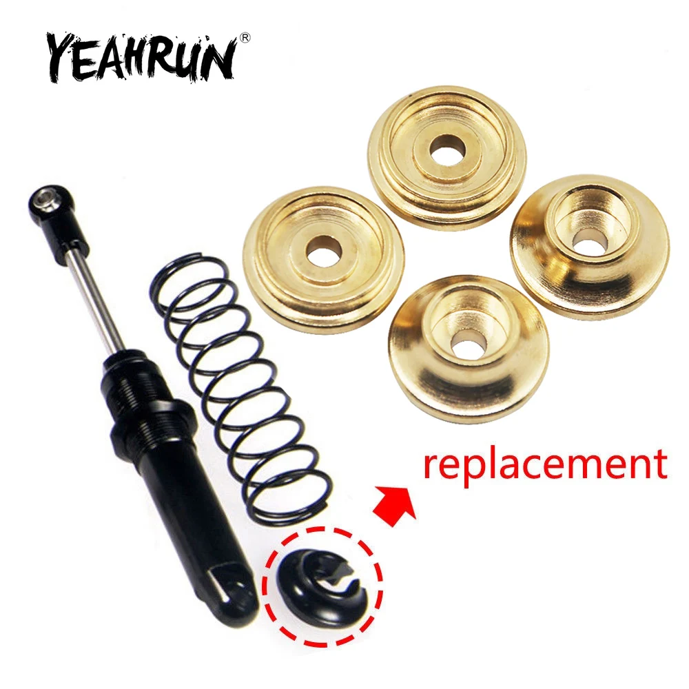 YEAHRUN 4 шт. латунные Пружинные фиксаторы ударные чашки для TRAXXAS TRX-4 1/10 детали РУ