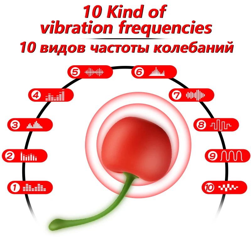 Вишневый вибратор для женщин искусственные фрукты 10 скоростей Стимулятор