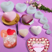 heart shaped silicone cakes mold diy colorful sweet heart chocolate candy paste cakes decorating tools handmade soap tool