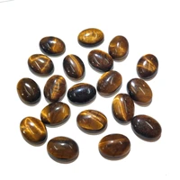 natural stone tiger eye stone cabochon beads flat back oval no hole loose beads for jewelry making diy ring necklace accessories