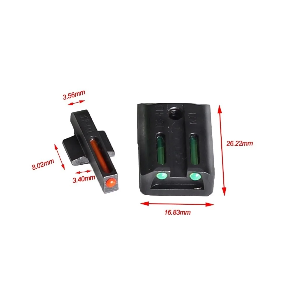 Набор волоконно оптических передних и задних прицелов EWOLF красного зеленого