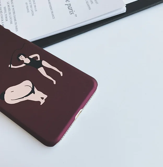 Винно-красный чехол для телефона iphone 7 Puls милый мультяшный сексуальный девочки
