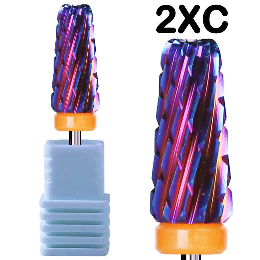 1 шт. фиолетовая спиральная карбидная фреза для ногтей 5 в коническая удаление