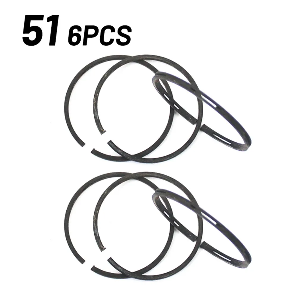 6Pcs Air Compressor Piston Ring Kit Oil Ring Air Pump Accessories Metal Pneumatic Parts 48mm 50mm 51mm