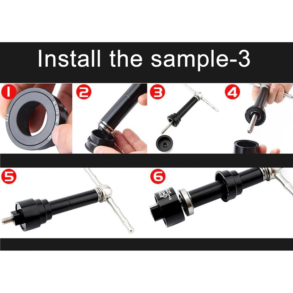 

Press Mounting BB Bearing MTB Bicycle Bottom Bracket Remover Installer Tools Kit