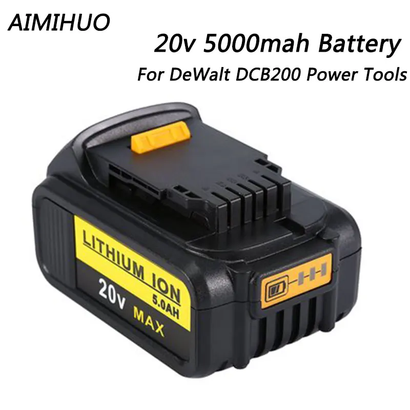20V 4000/5000mah аккумуляторная батарея для DeWalt DCB200 MAX DCB181 DCB182 DCB204 DCB101 DCF885