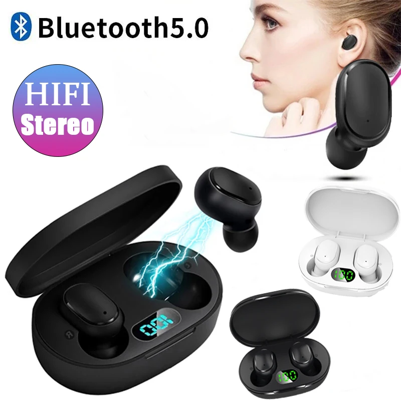 

TWS E6S Bluetooth Earphones Wireless Earbuds Bluetooth 5.0 Earphones Stereo Sport Earbuds A6L Headsets With Mic For Xiaomi IOS