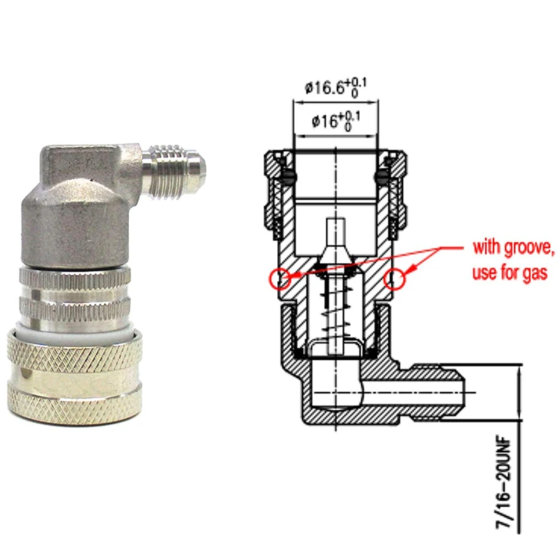 Нержавеющая сталь шаровой замок разъединения с MFL 1/4 фитинг дюймовый газ и
