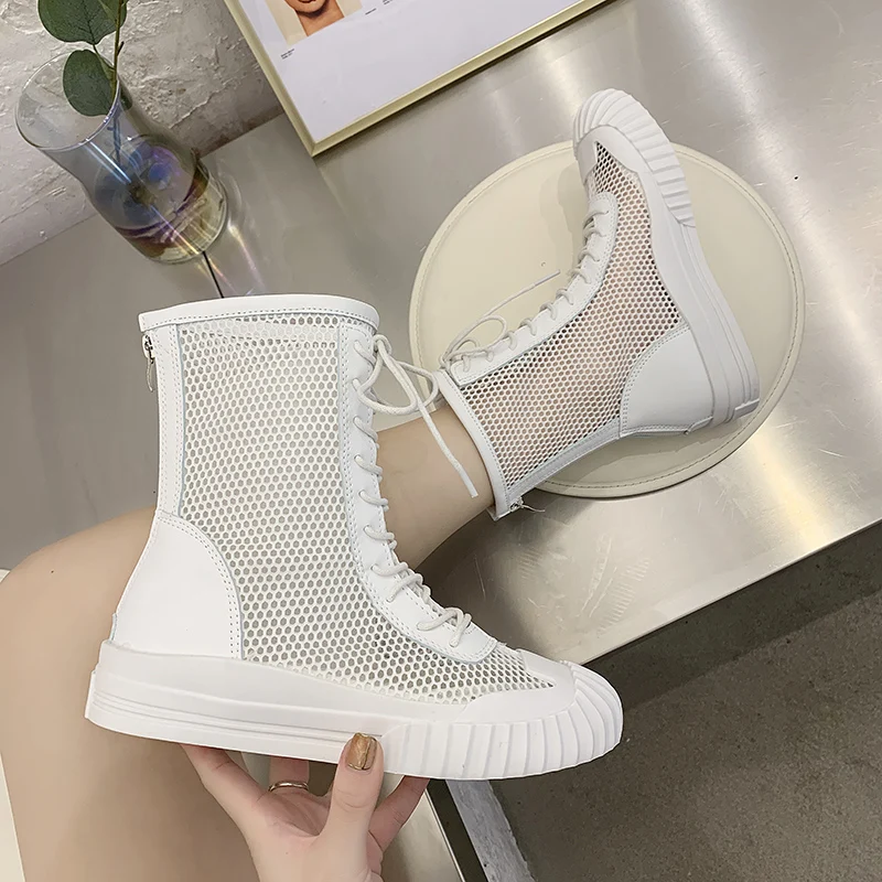 

Lace Denim Women's Beige Heeled Sandals Shoes Breathable All-Match Med 2021 Summer Square Toe Black Laces Velvet New Medium Girl