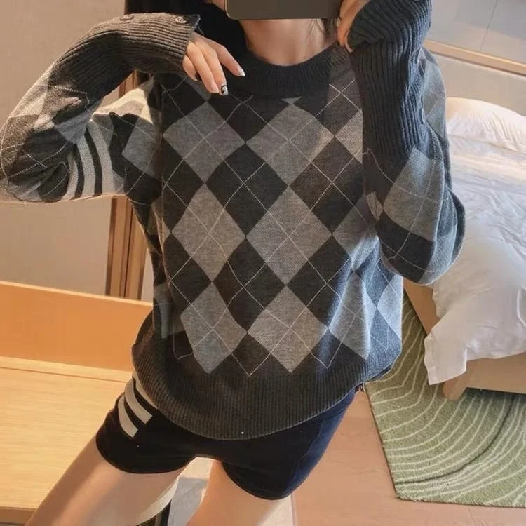 

Женский свободный кашемировый свитер с круглым вырезом, осень 2021