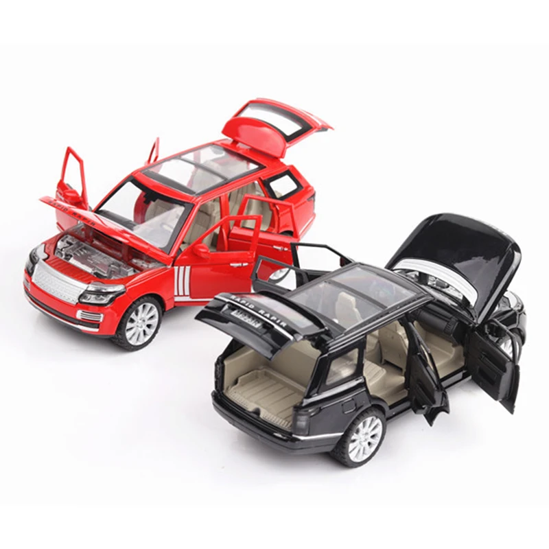 

1:24 Alloy Car Toy Range - Rover SUV Simulation Sound And Light Door Pull Back Children's Toy Car Model diecasts Toy Vehicles