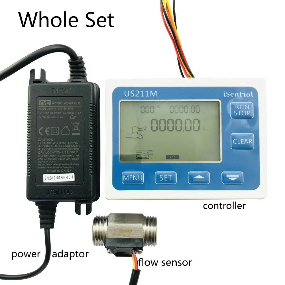 US211M измеритель расхода воды в зале считыватель датчика с SUS304 из нержавеющей