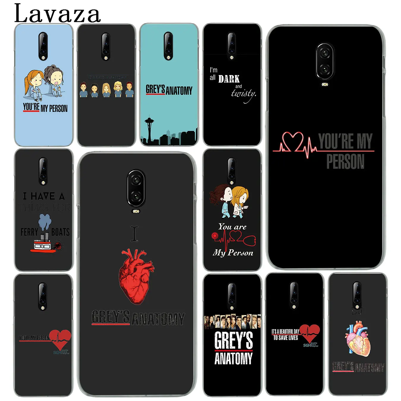Lavaza серый это Анатомия ТВ жесткий пластиковый сотовый Чехол для телефона Oneplus 7 7T