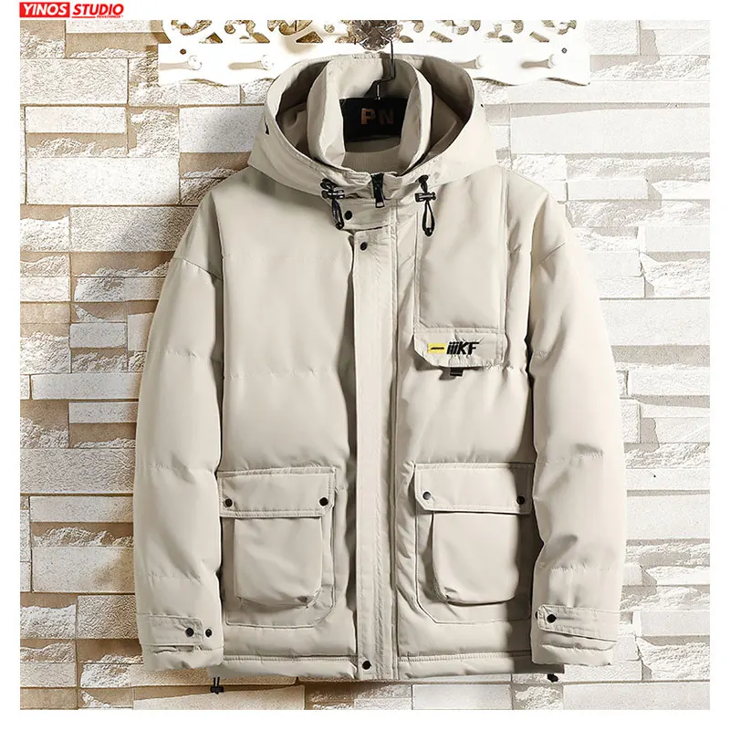 Дропшиппинг 2019 уличная куртка с высоким воротником однотонная карго зимняя