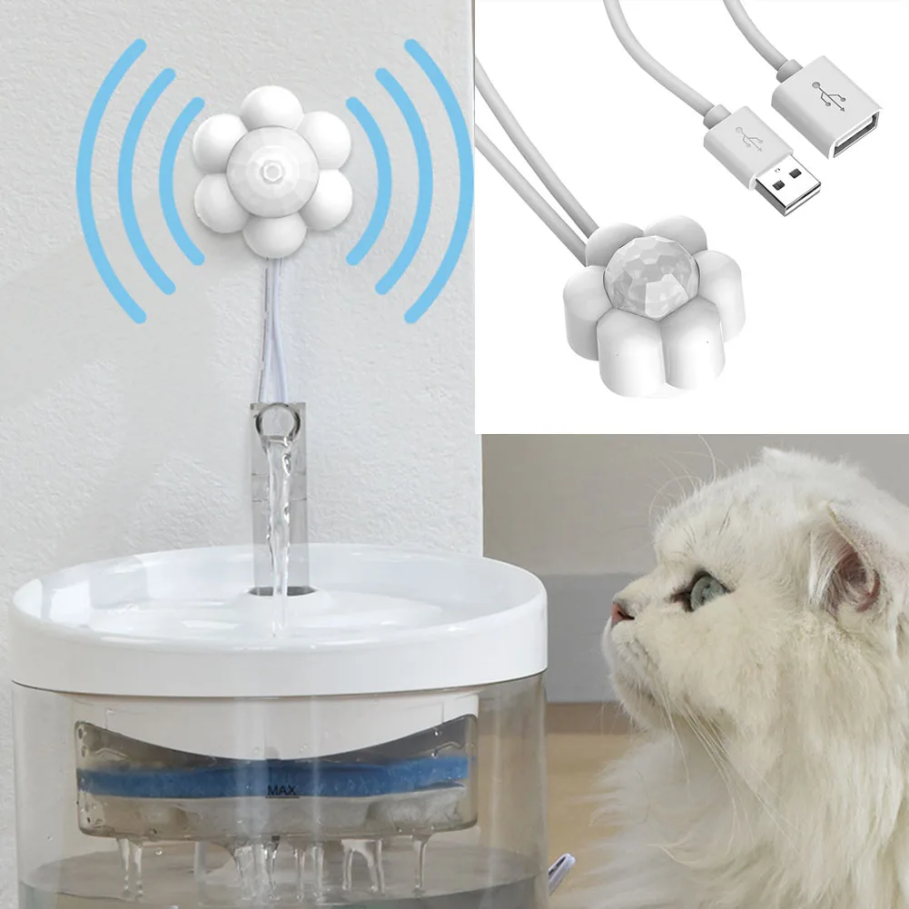 

Автоматический фонтан для воды для кошек, бесшумный Электрический дозатор воды с USB, контейнер для щенков, котят, интеллектуальный датчик пи...