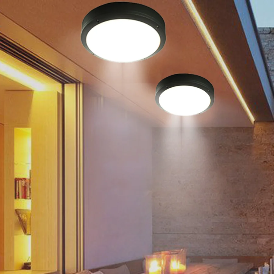 

Moisture-Proof Balcony Corridor Ceiling Lamps Outdoor Ceiling Light IP54 Weatherproof Balcony Light Round Villa Hotel Wall Lamps