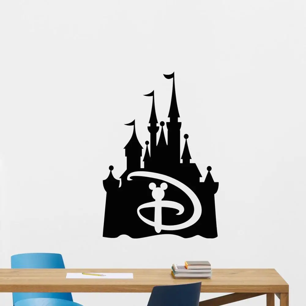 Disney замок на стену Стикеры s Микки Мышь эмблема Фея Цитата дети подарок Виниловая