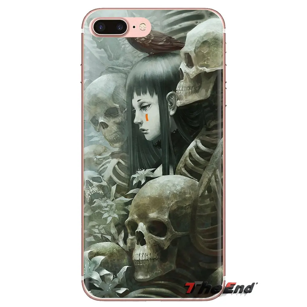 Silicone Phone Skin Case artwork fantasy Art skull 2 For Huawei Honor 5A LYO-L21 Y6 II Compact Y5 Y5II Mate 10 Lite Nova 2i 9i |