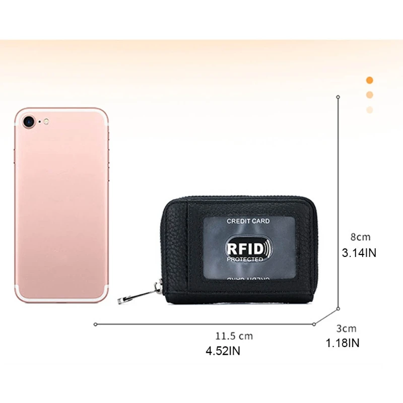 

066C Front Pocket Credit Card Holders with ID Window for Women Men Gifts 5 Colors