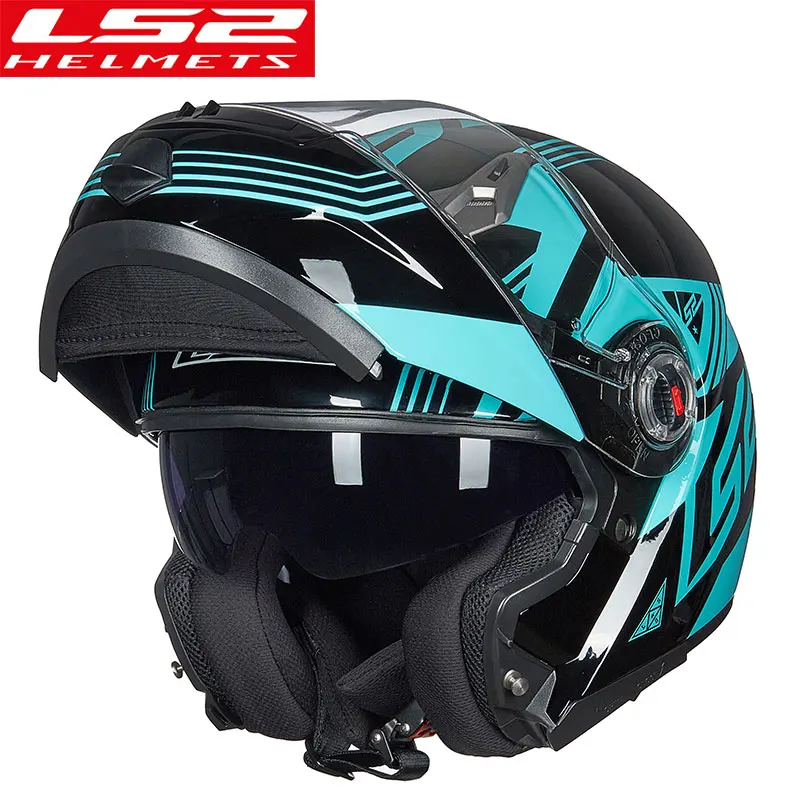 LS2 мотоциклетный шлем С Откидывающейся Крышкой для гоночного шлема с полным
