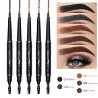2 in 1 auto rotating 5 color eyebrow pencil double headed waterproof precision eyebrow pencil microblade tattoo pen makeup tool