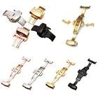 Автоматическая застежка-бабочка для часов, Автоматическая Пряжка из нержавеющей стали с двойным кликом, 10 мм, 12 мм, 14 мм, 16 мм, 18 мм, 20 мм, 22 мм, 24 мм