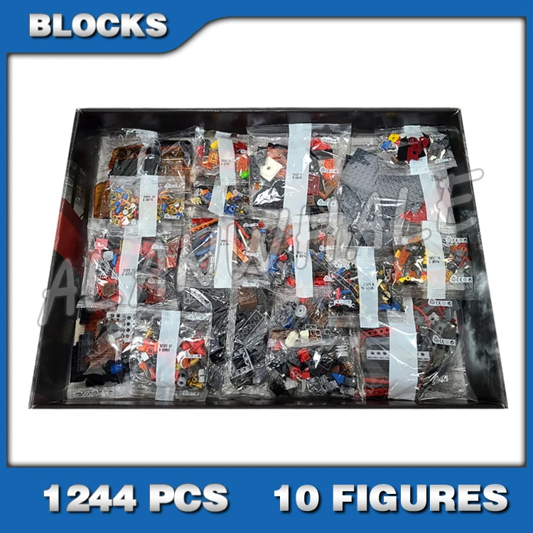 

1244pcs Volcano Lair Knights Monsters Castle Hover Horse Slammer Nexion 10521 Model Building Blocks Toy Compatible With Bricks