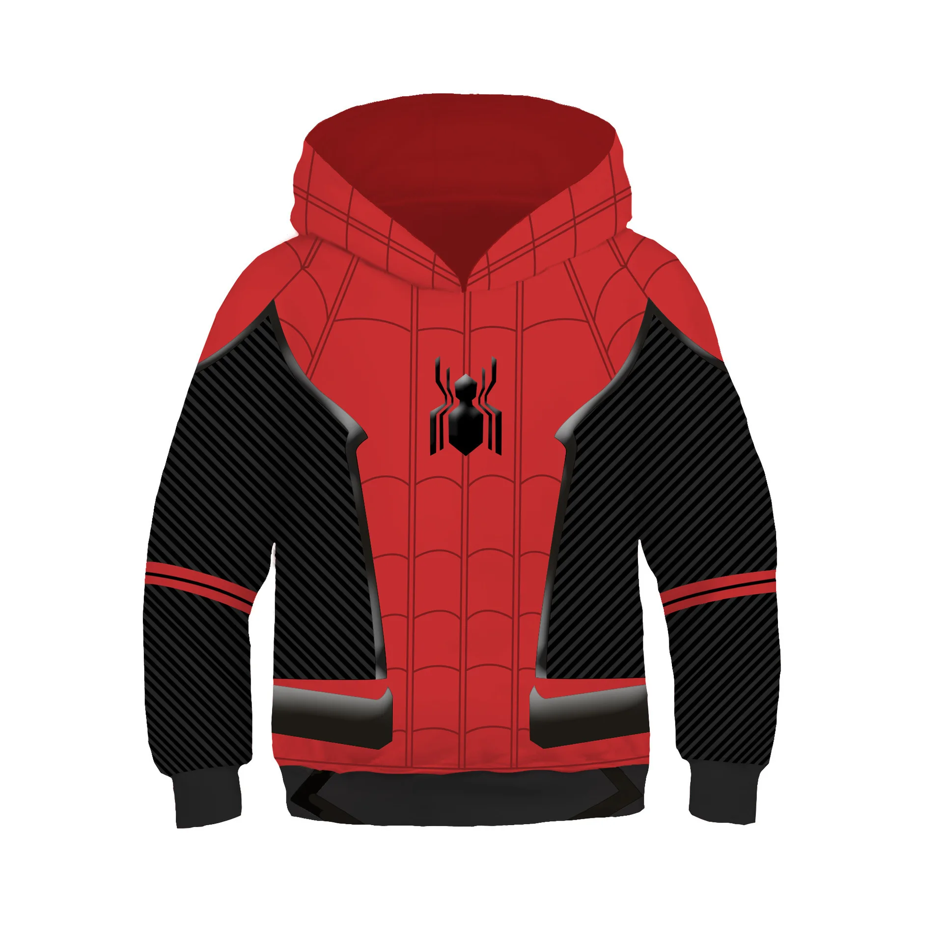 Для детей по мотивам мультфильмов толстовки с капюшоном героями в Spider текстами и