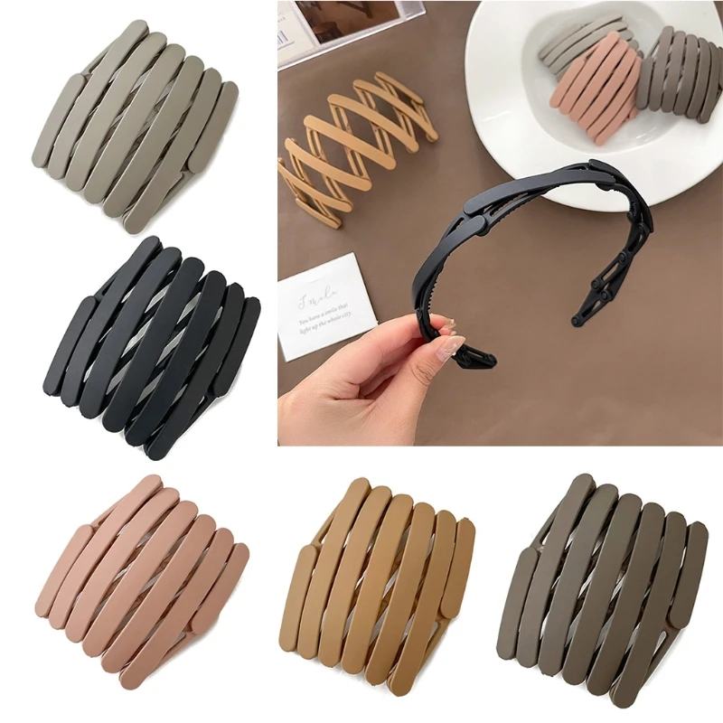 Телескопическая повязка на голову нескользящая Складная обруч для волос с