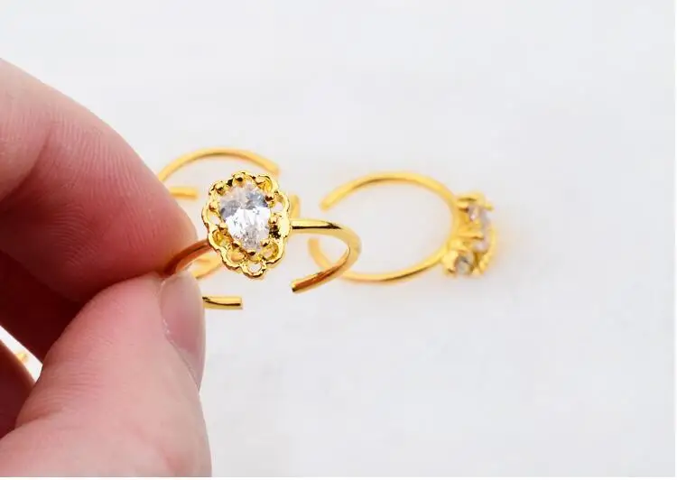 Новое украшение для ногтей в форме банта Стразы с бриллиантами кольца из