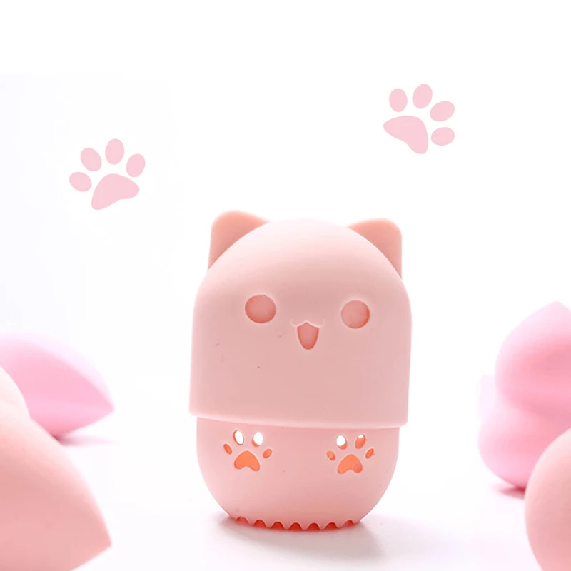 Силиконовый держатель для сушки пудры в виде котенка| |