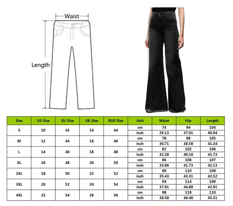 4XL High Waist Jeans Plus Size Brand Wide Leg Pant Women Boyfriend Denim Skinny Woman's Vintage Flare | Женская одежда