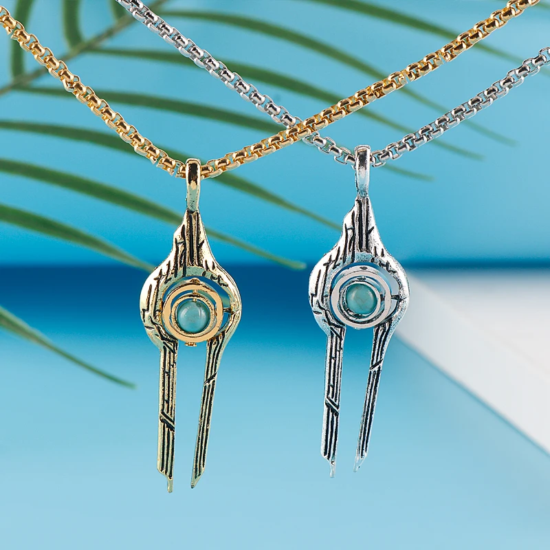 

Fashion Mass Effect 4 Relay Pendant Necklace For Women Men's Choker Chain Beads Necklaces Game Jewelry Friends Gifts