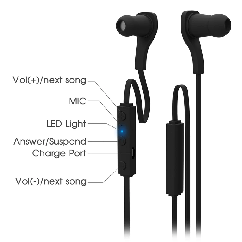 Bt H06 Спортивная bluetooth гарнитура с микрофоном стереогарнитура водонепроницаемые