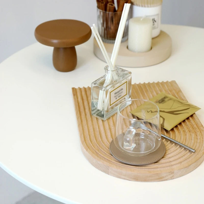 

Creative Water Ripple Bread Dessert Tray Cutting Chopping Board Geometric Shape Placement Plate Curved Surface Decor