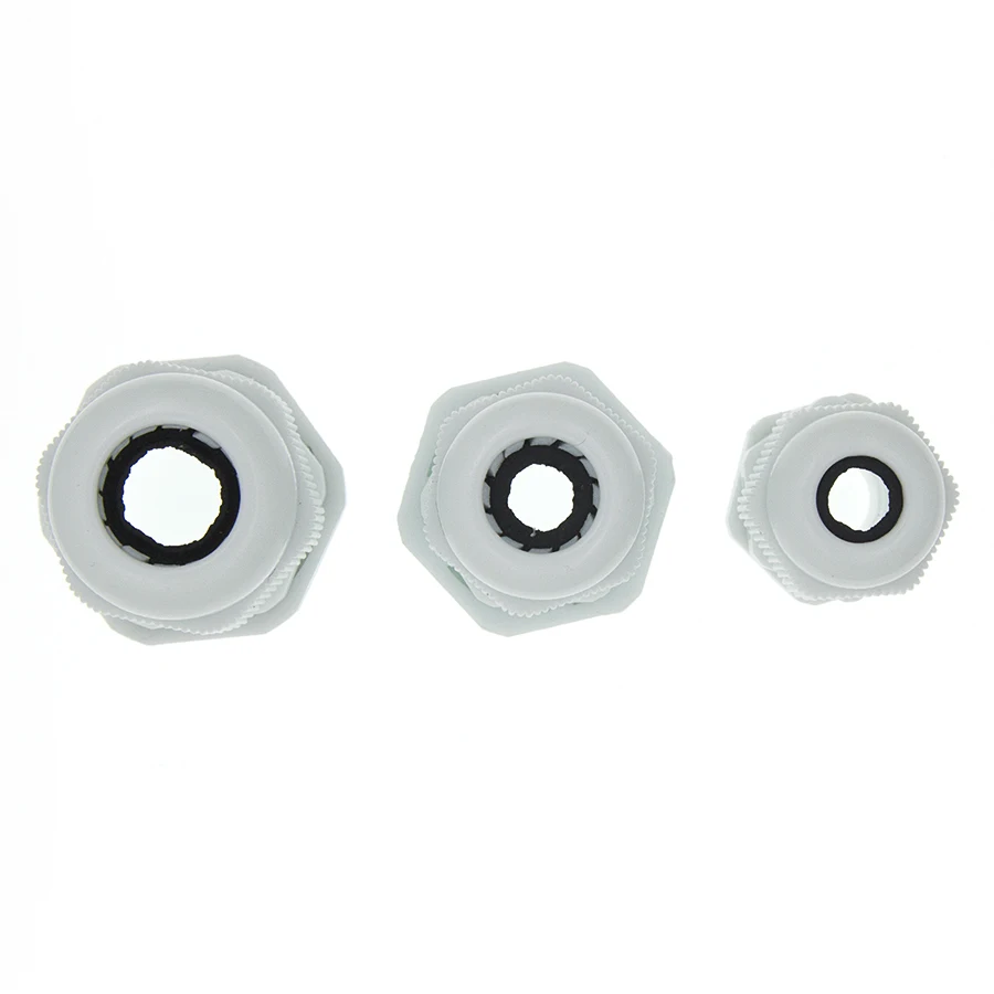 10pcs IP68 PG7 PG9 PG11 for 3-6.5mm-10mm Wire Cable CE White Waterproof Nylon Plastic Gland Connector | Электронные компоненты
