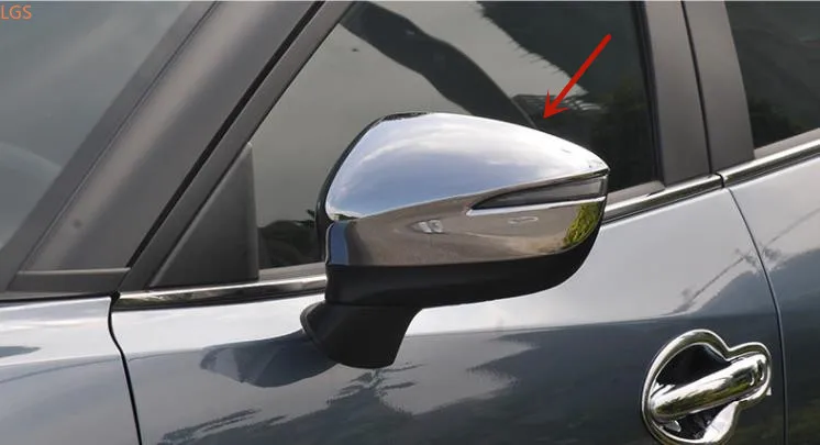 

For Mazda CX-4 2016-2019 ABS Chrome rearview mirror decoration cover anti-rub protection decoration car accessories