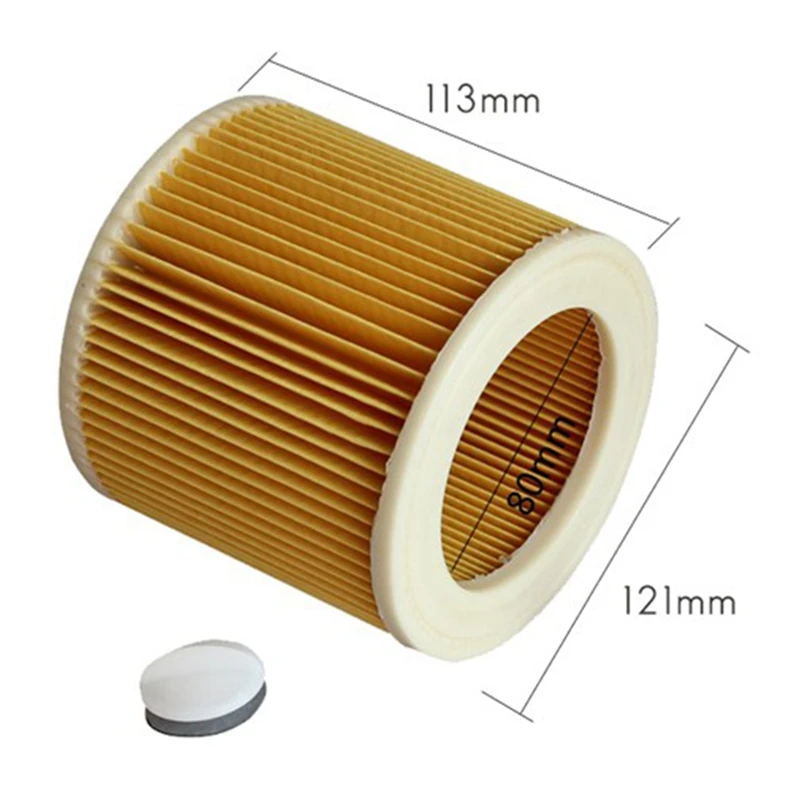 Air Dust Filters For Karcher Vacuum Cleaner Parts Cartridge HEPA Filter WD2250 WD3200 MV2 MV3 WD3 NT20/1NT30/1NT38 | Бытовая техника