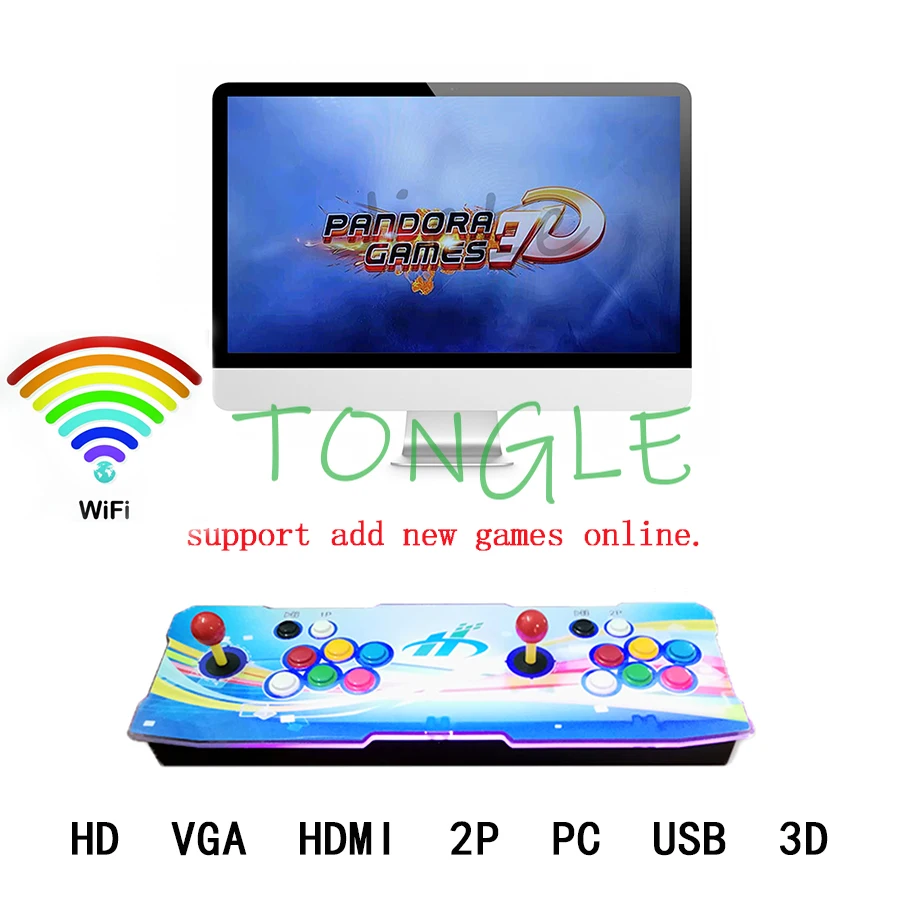

Ретро-аркадная ТВ-приставка горячая Распродажа в 1, Pandora 3D, 4018 в 1, функция сохранения, Нулевая задержка, поддержка онлайн-игры с Wi-Fi