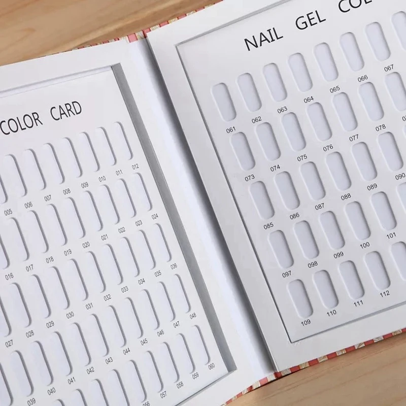 

120 Colors Manicure Tool New False Nail Color Book Color Display Nail Art Gel Polish Color Card Nail Color Chart Practice Board-