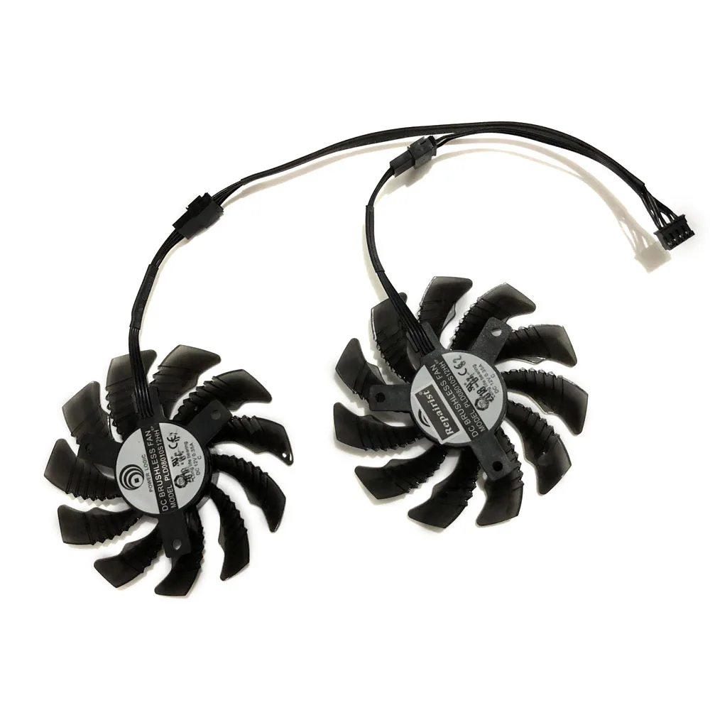 

2pcs/Set RX550 RX560 GPU Cooler Graphics Fan For REDEON GIGABYTE RX 560/550 Gaming OC Video Card As Replacement
