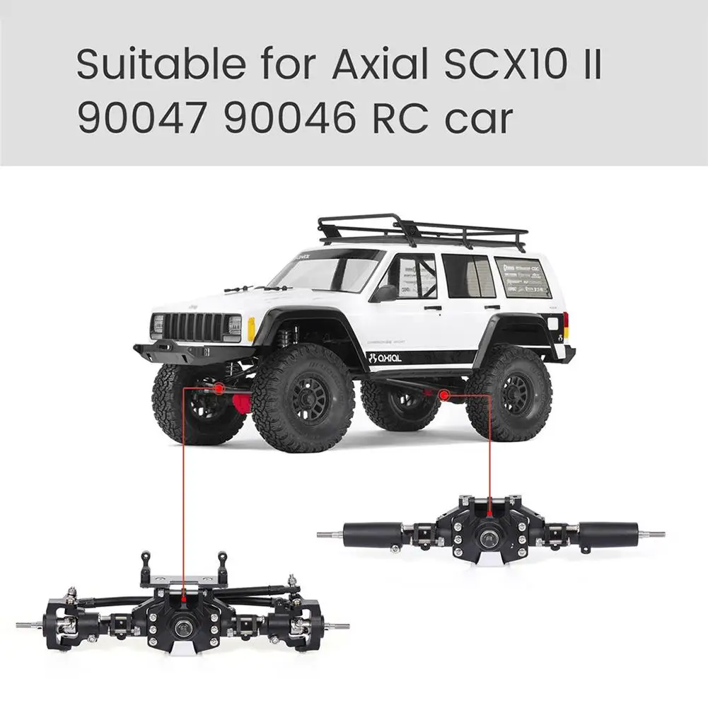 

2Pcs Metal Front Rear Portals Axle Parts for 1/10 RC Car Axial SCX10 II 90047