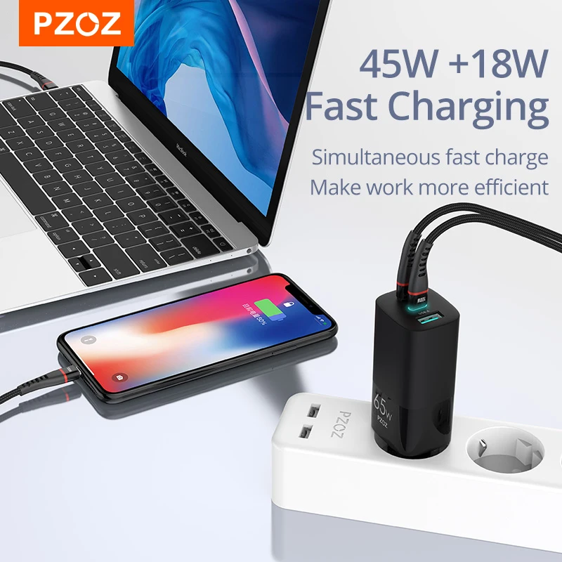 Устройство зарядное сетевое PZOZ 65 Вт USB Type-C |