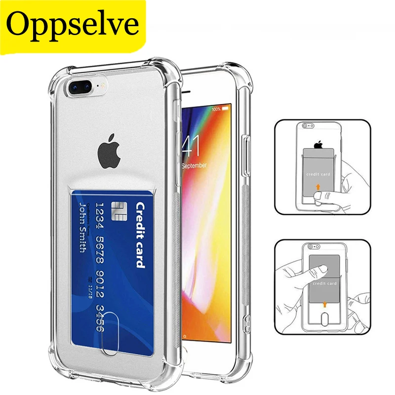 Роскошный чехол для карт iPhone 11 12 13 Pro Max X XS 8 7 6 SE Plus Capinha тонкий мягкий силиконовый