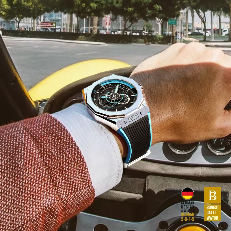 Часы наручные мужские механические брендовые автоматические светящиеся с