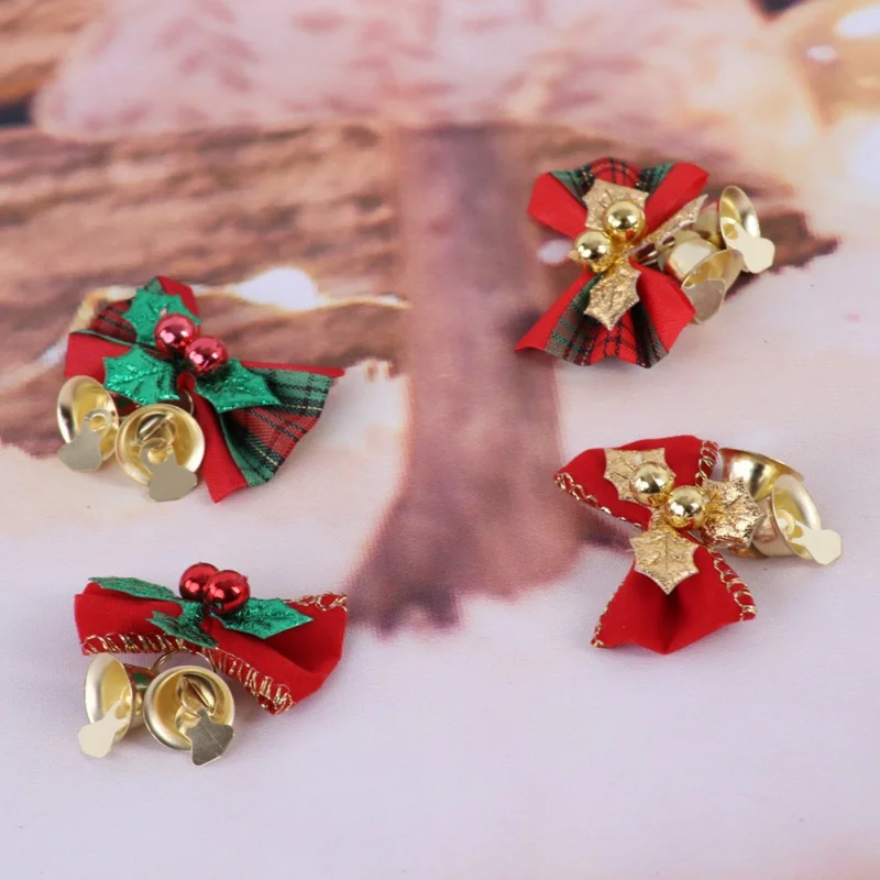 5 см мини Рождественский венок Рождественская елка украшение бант с