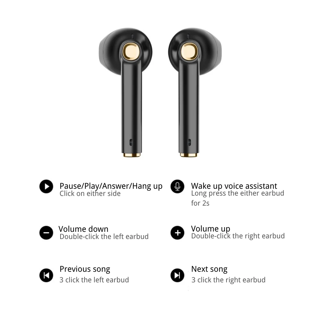 IKF Find Plus черные беспроводные наушники-вкладыши время воспроизведения 25 часов с